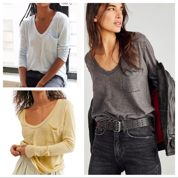 Free People Tops - NWT Free People Betty Long Sleeve Layering Tee